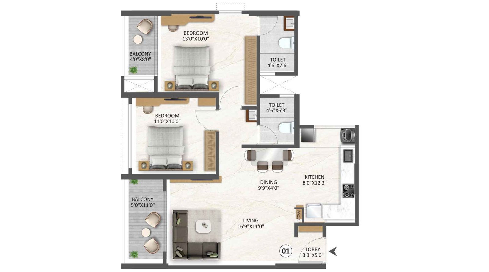 Gaikwad-Florio-Typical-Unit-Plan-2BHK-804-sqft